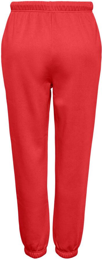 PIECES high waist regular fit sweatpants PCCHILLI rood