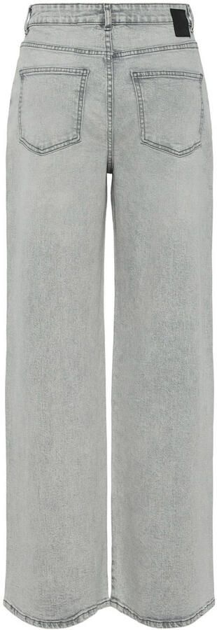 PIECES high waist wide leg jeans grey denim