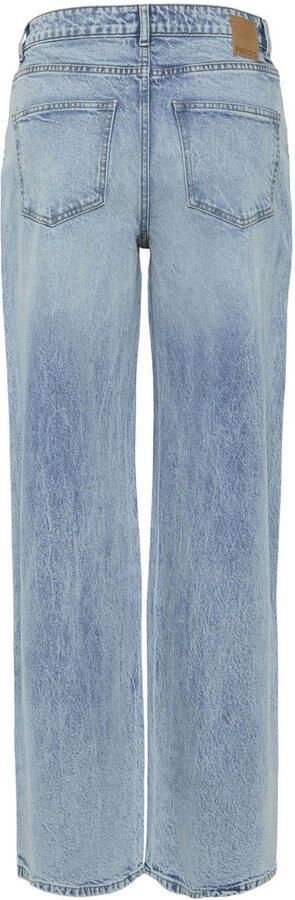 PIECES high waist wide leg jeans light blue denim - Foto 3