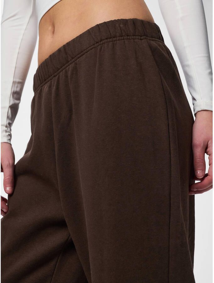 PIECES high waist wide leg sweatpants PCCHILLI bruin - Foto 2