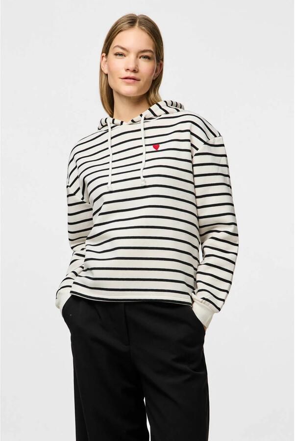 Pieces Loose fit hoodie van katoenmix model 'CHILLI'