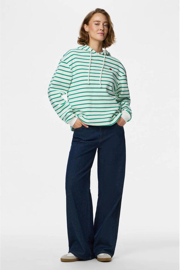 Pieces Hoodie PCCHILLI LS HOODIE STRIPES EMB NOOS BC - Foto 3