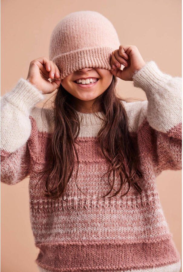 PIECES KIDS muts LPALISA met lurex roze Meisjes Polyester Effen 8-14 jaar - Foto 2