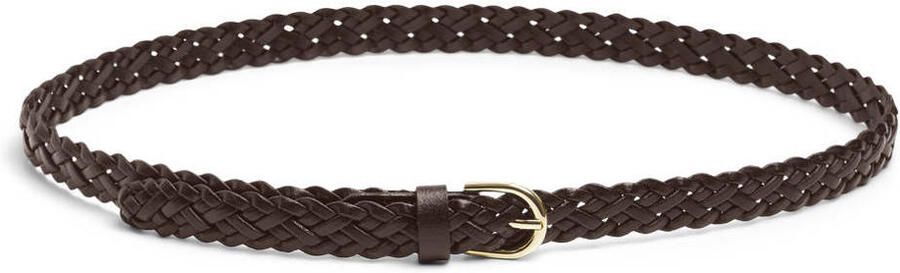 PIECES leren riem PCAVERY donkerbruin