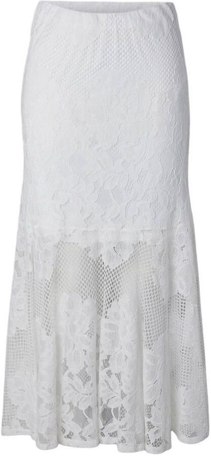 PIECES maxi a-lijn rok wit