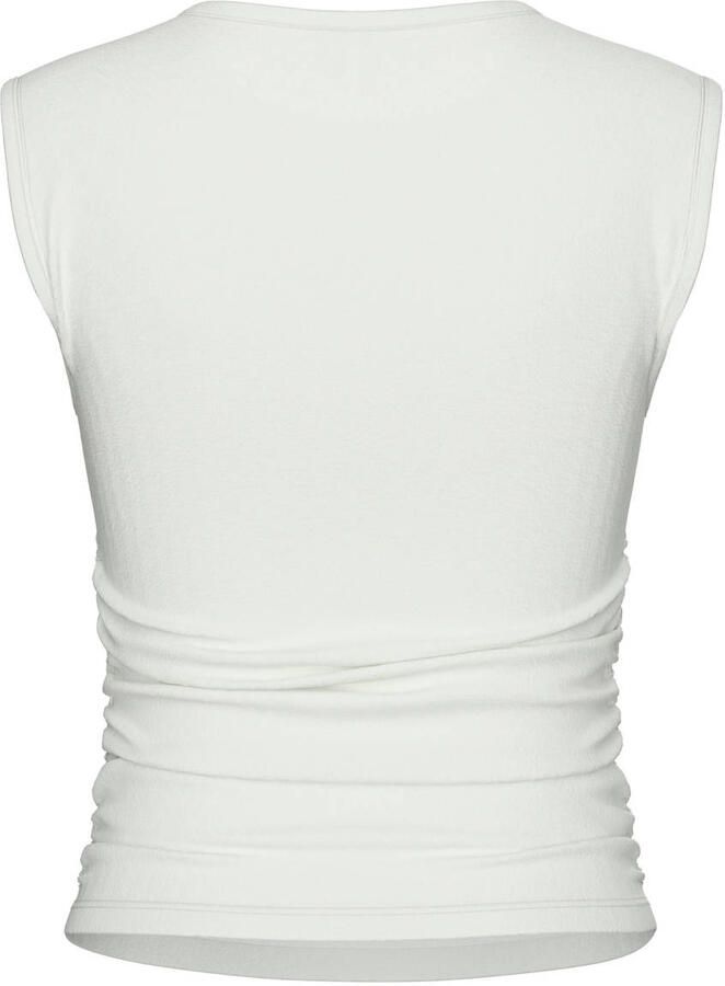 Pieces Slim fit top met plooien opzij model 'MADISON'