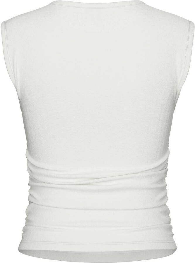 Pieces Slim fit top met plooien opzij model 'MADISON' - Foto 2