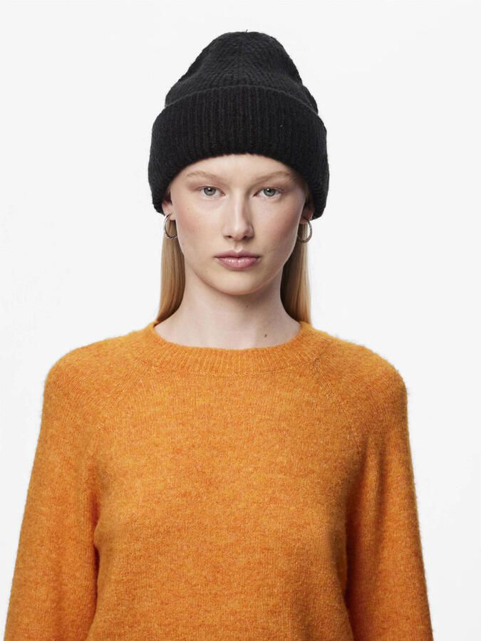 Pieces Gebreide muts in gemêleerde look model 'PYRON'