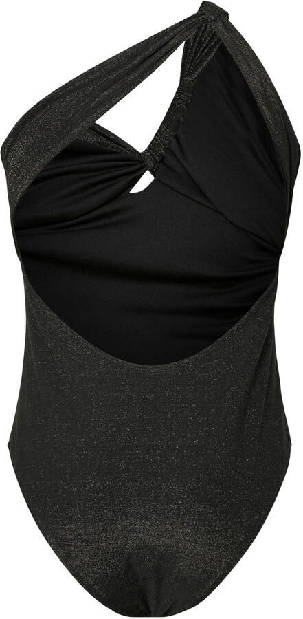 PIECES one shoulder badpak PCLAOMI met lurex zwart - Foto 2