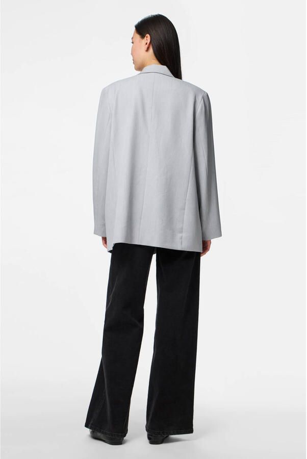 PIECES oversized blazer grijs - Foto 3
