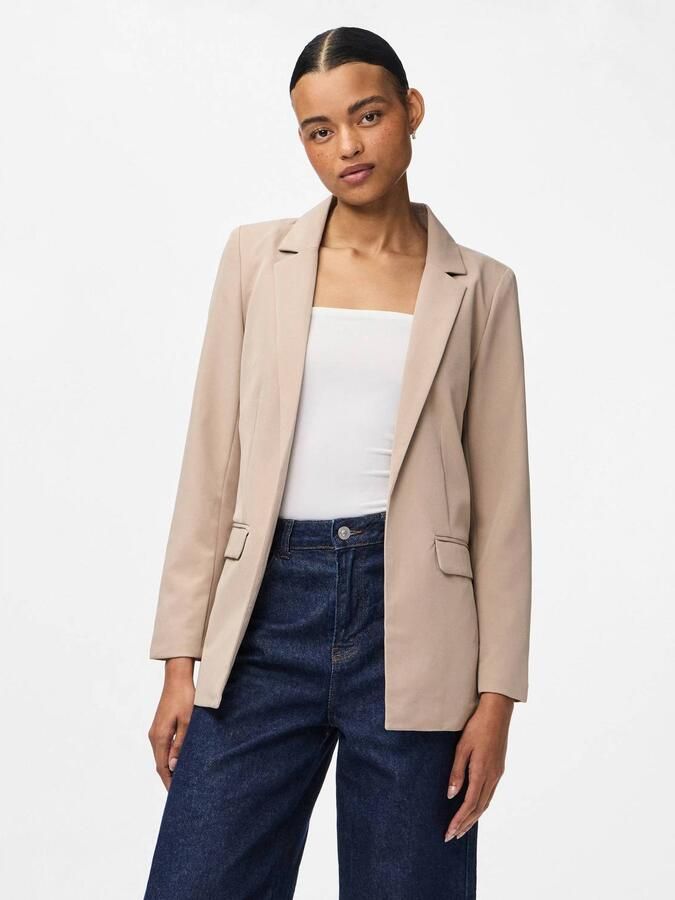 Pieces loose fit longblazer met coupenaden model 'BOZZY'