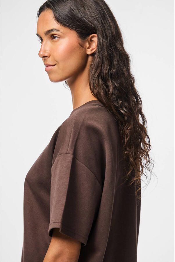 PIECES oversized T-shirt donkerbruin - Foto 2