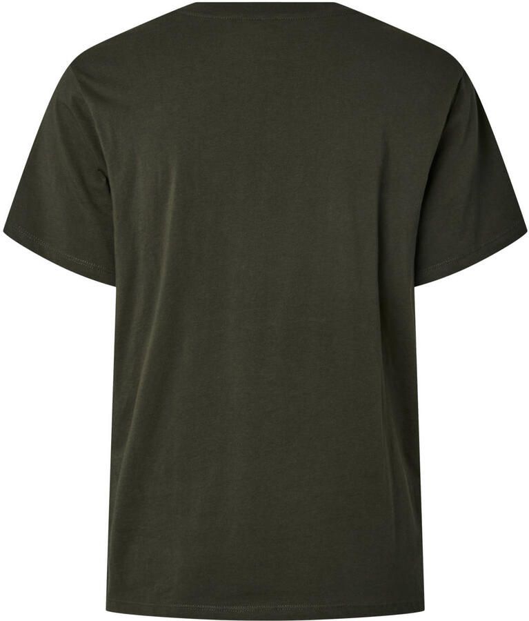 PIECES oversized T-shirt donkergroen - Foto 2