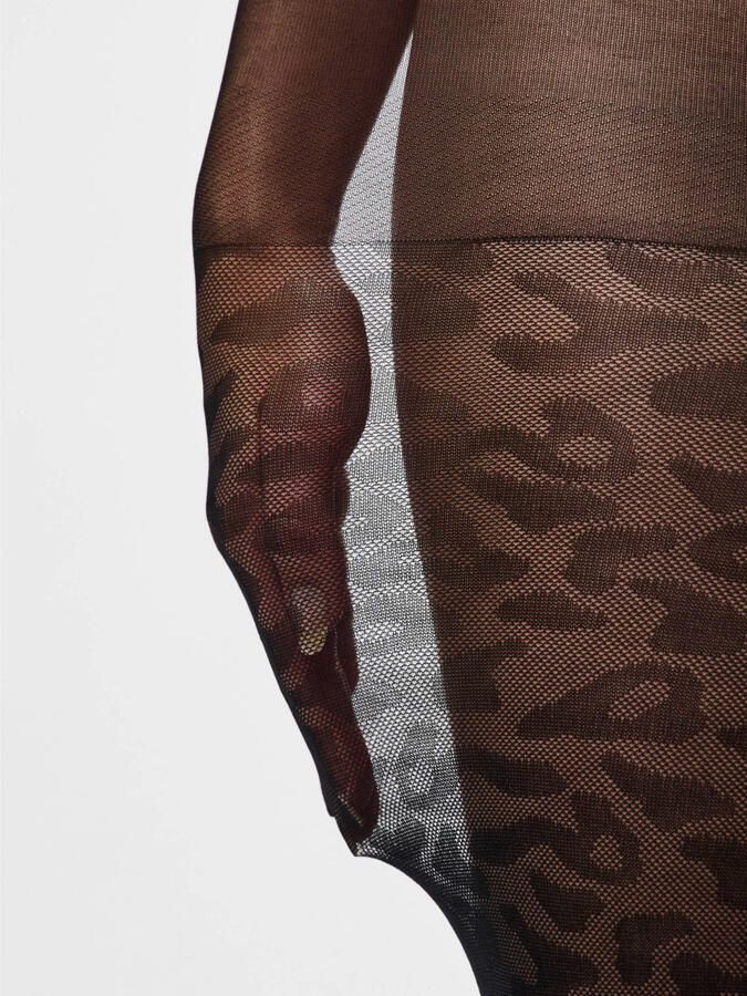 PIECES panty met panterprint PCRABINE zwart