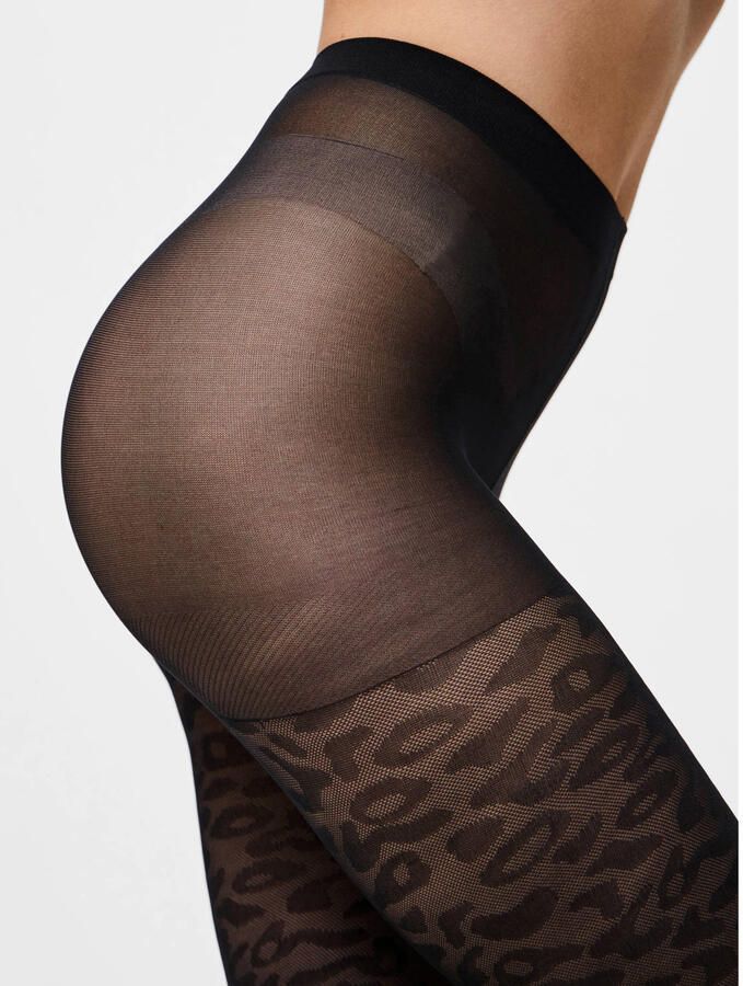 PIECES panty met panterprint PCRABINE zwart - Foto 2
