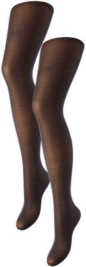 PIECES panty NIKOLINE 20 denier set van 2 donkerbruin - Foto 1