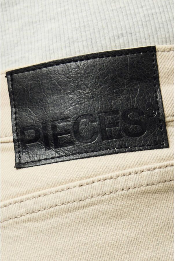 PIECES PCGRACE MW BARREL ANK JEAN barrel jeans beige - Foto 2