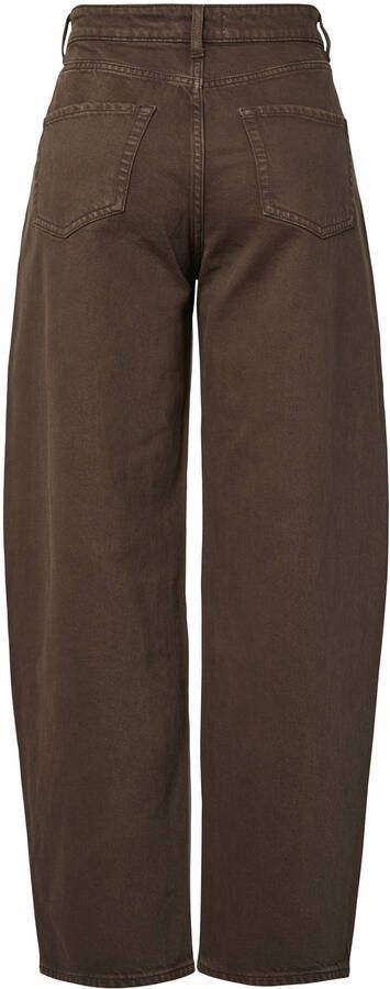 PIECES PCGRACE MW BARREL ANK JEAN barrel jeans bruin - Foto 3