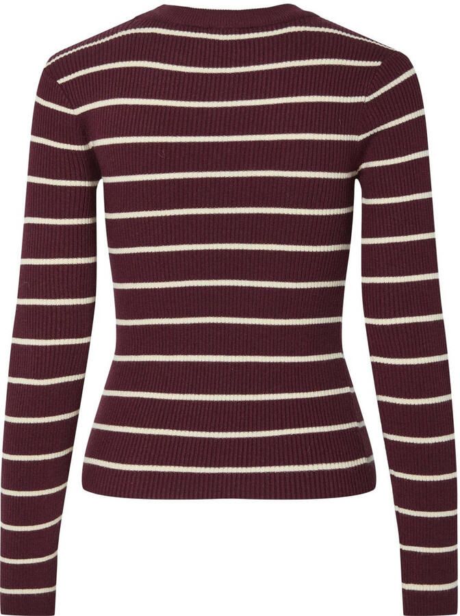 Pieces Slim fit gebreide pullover van viscosemix model 'MIRA'