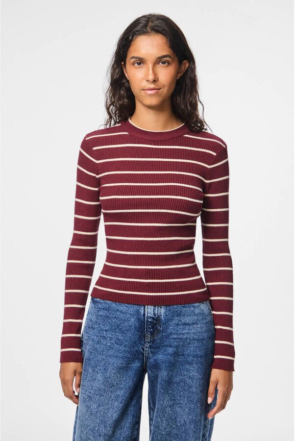 Pieces Slim fit gebreide pullover van viscosemix model 'MIRA' - Foto 2