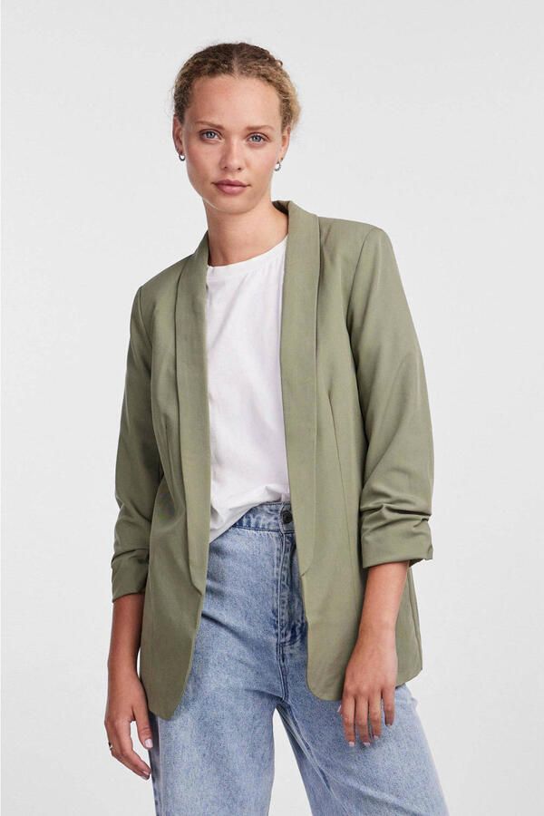 Pieces Blouseblazer PCBOSELLA 3 4 BLAZER NOOS met plooidetail op de mouw