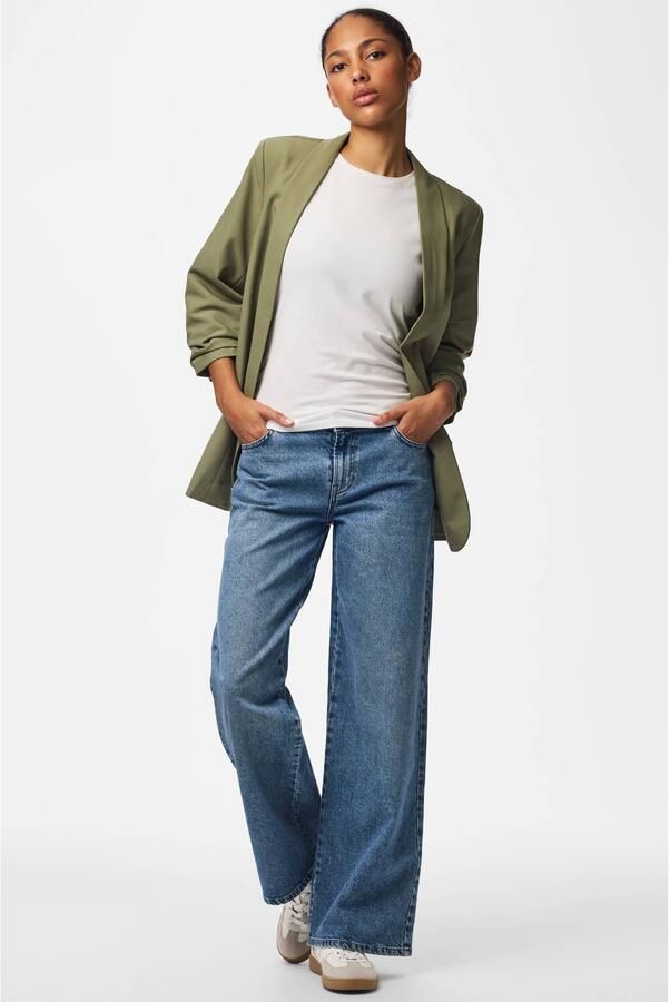 Pieces Blouseblazer PCBOSELLA 3 4 BLAZER NOOS met plooidetail op de mouw