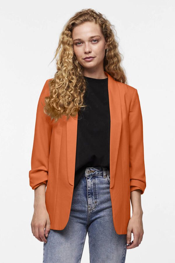 Pieces Regular fit lange blazer met 3 4-mouwen model 'BOSELLA'