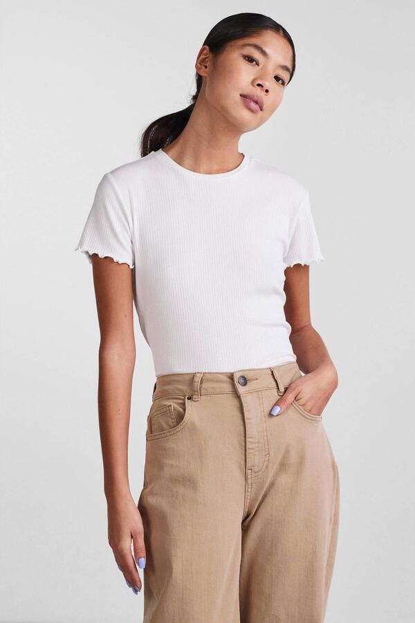 Pieces Shirt met korte mouwen PCNICCA SS O-NECK TOP KAC BFD