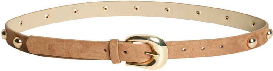PIECES riem PCGESSICA met studs lichtbruin