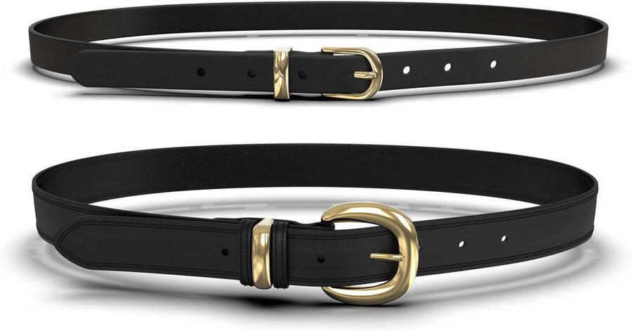 PIECES riem PCPULIETTA set van 2 zwart