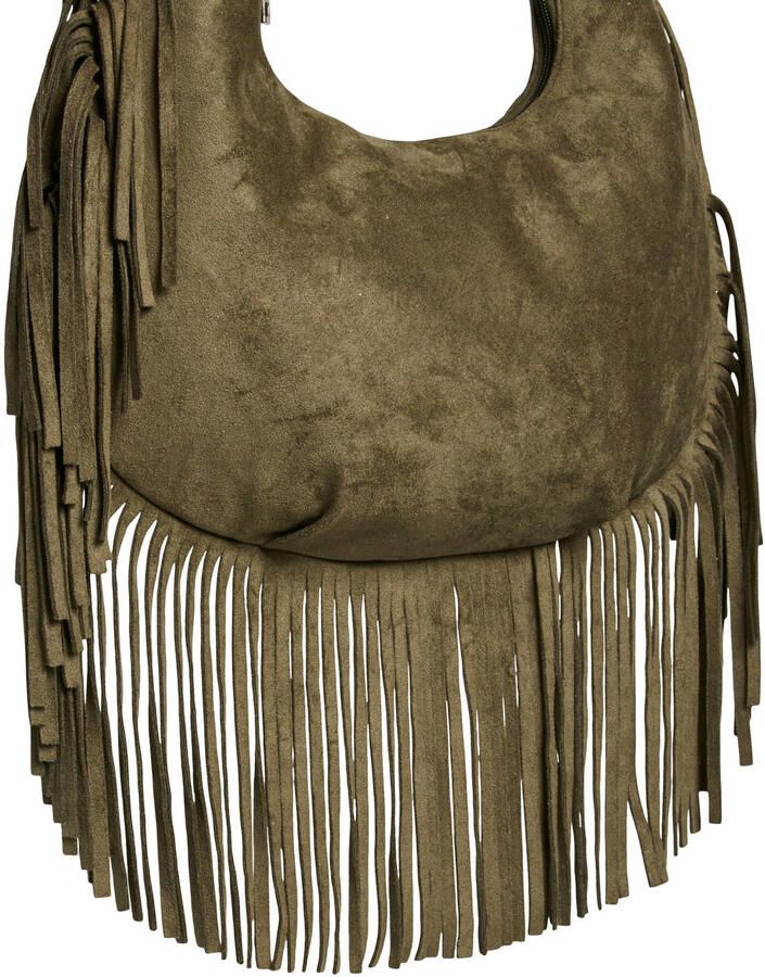 PIECES schoudertas PCFINA met franjes kaki - Foto 3