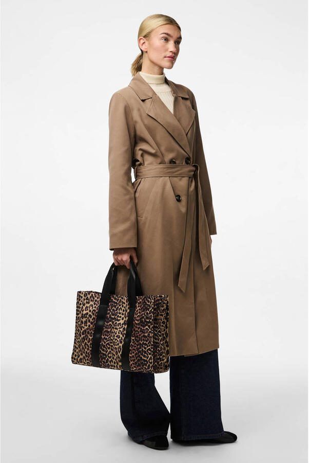 PIECES shopper PCSARAH met panterprint bruin zwart - Foto 2