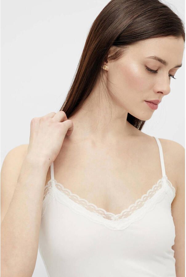 Pieces Sleeveless Tops Beige Dames - Foto 2