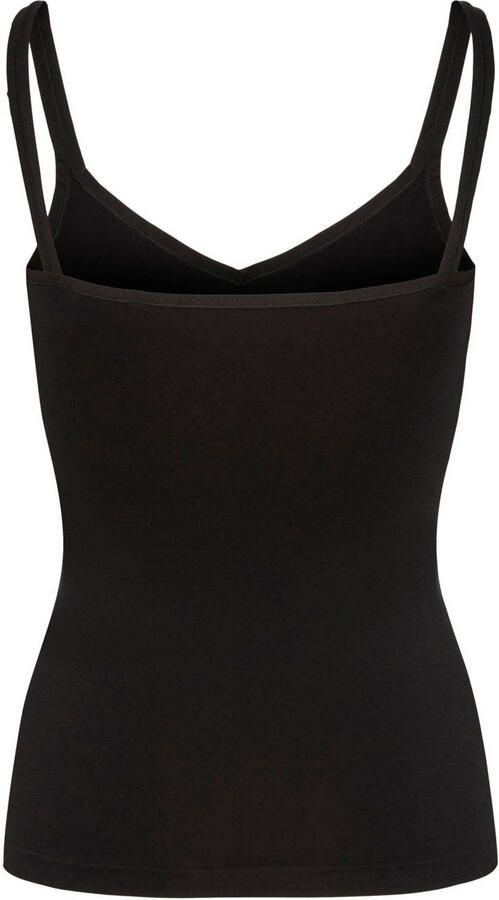 Pieces Plain Undershirt Zwart Dames