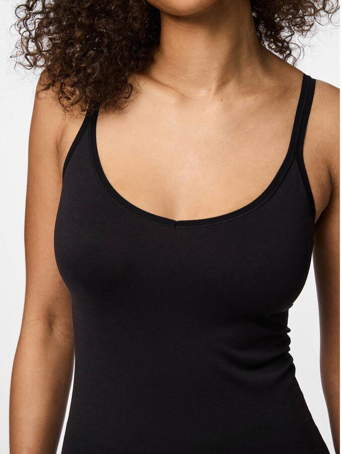 Pieces Plain Undershirt Zwart Dames - Foto 2