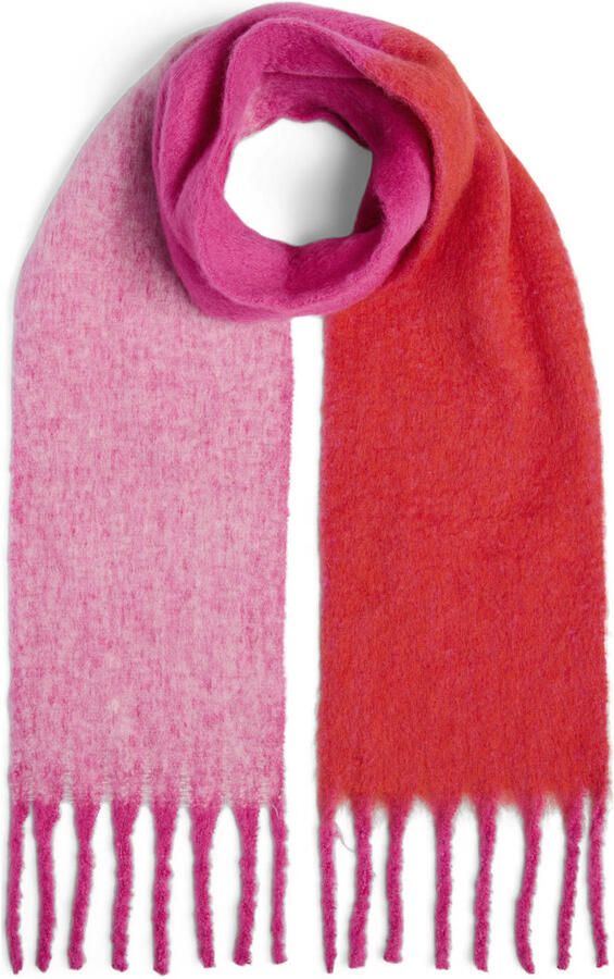 PIECES sjaal PCBEA roze rood