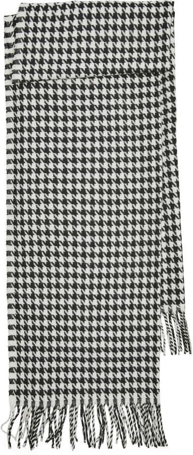 PIECES sjaal PCJIRA met pied-de-poule print zwart wit