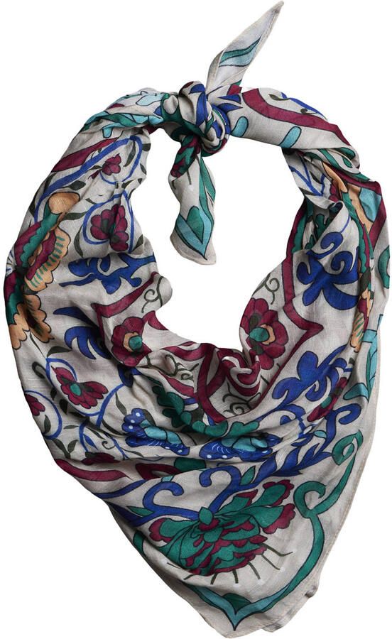 PIECES sjaal PCMIRANDI met bloemenprint groen roze