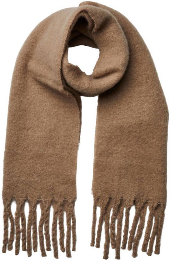 Pieces Sjaal met lange vilten franjes model 'NIKITA'