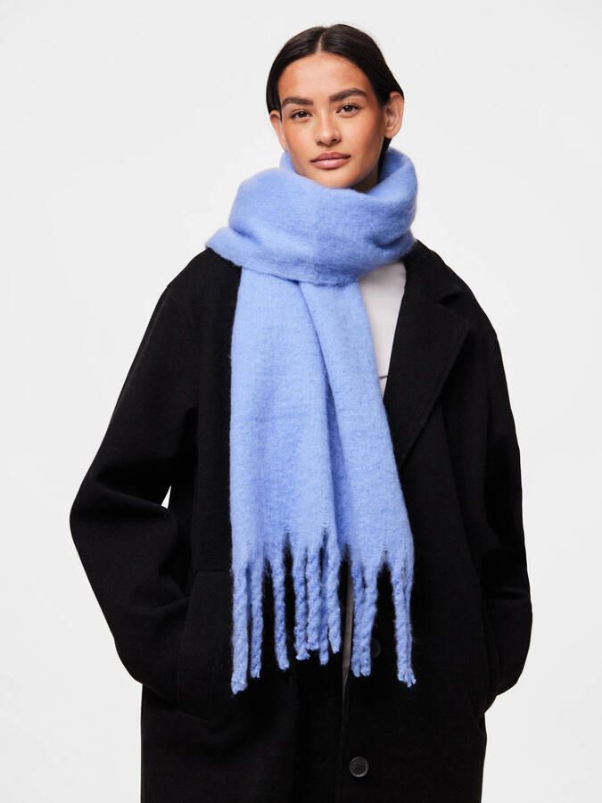 Pieces Sjaal met lange vilten franjes model 'NIKITA'