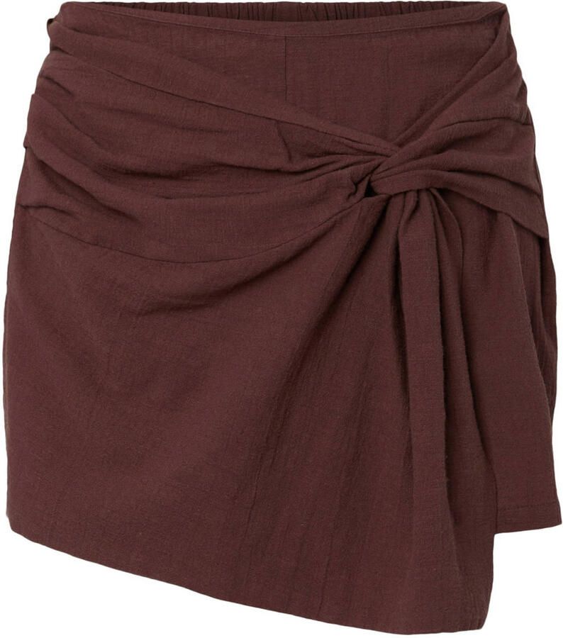 PIECES skort donkerrood