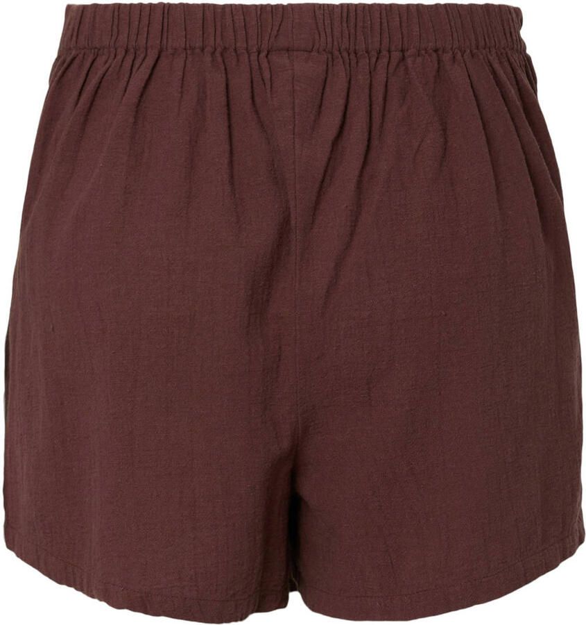 PIECES skort donkerrood - Foto 2