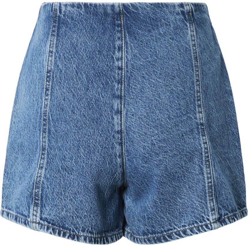 Pieces Licht uitlopende skort van katoenen denim model 'FILUM'