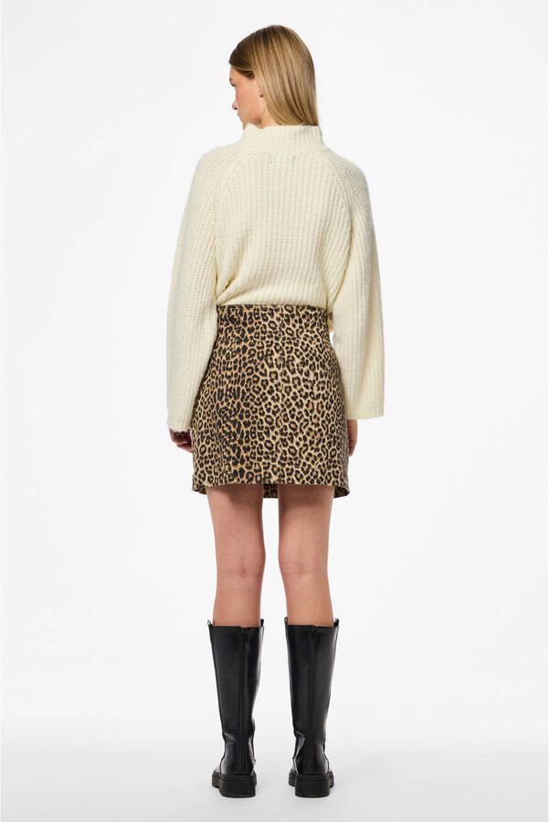 Pieces Licht uitlopende minirok van katoenmix model 'SALUME' - Foto 2