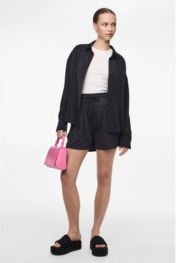 Pieces relaxed fit stoffen shorts van viscosemix model 'ANORA' - Foto 3