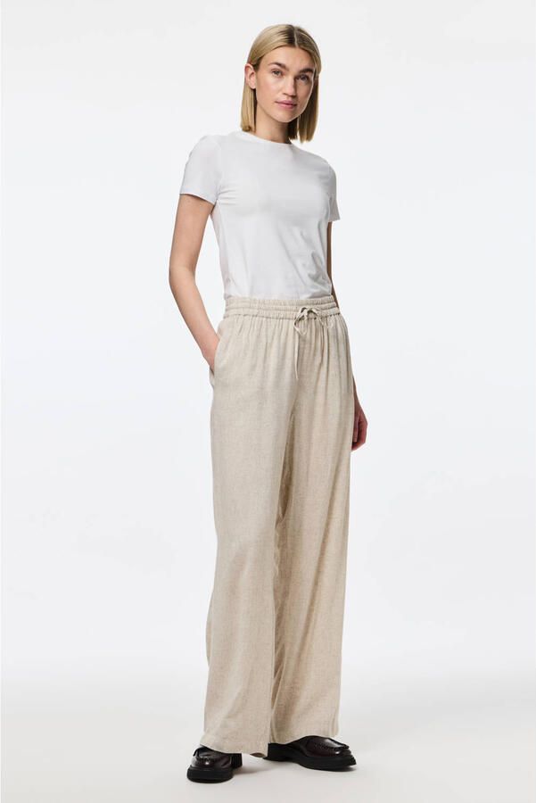 Pieces Comfortbroek PCPIA HW WIDE PANTS WVN NOOS - Foto 2