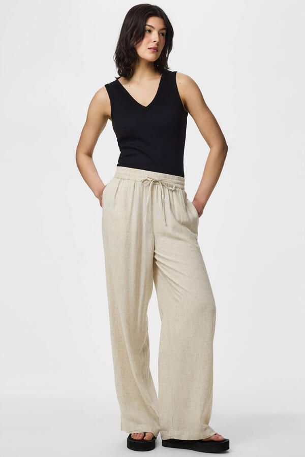Pieces Comfortbroek PCPIA HW WIDE PANTS WVN NOOS - Foto 4