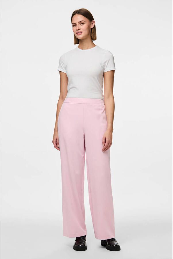 Pieces Loose fit pantalon met gedeeltelijk elastische tailleband model 'BOZZY'