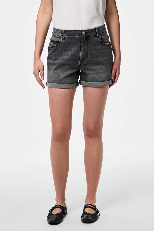 Pieces Regular fit korte jeans van katoenmix model 'PEGGY' - Foto 2