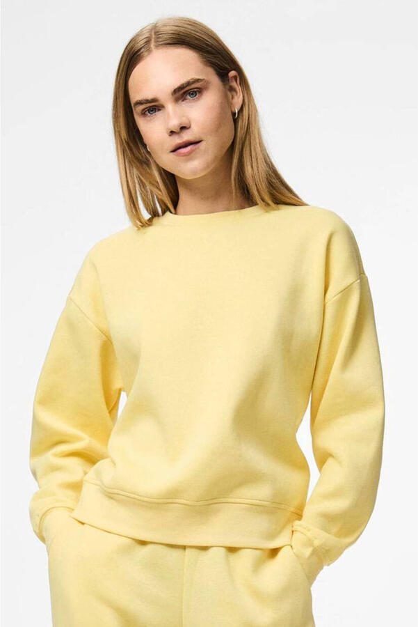 PIECES sweater PCCHILLI geel - Foto 3